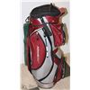 Image 1 : ADAMSGOLF RED, GREY AND BLACK GOLF BAG