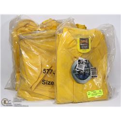 LOT OF 3 YELLOW SMALL PIONEER SUPPORTED PVC RAIN