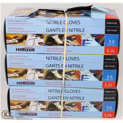 3 CASES OF NITRILE GLOVES SIZE LARGE