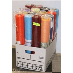 BOX OF 16 DECORATIVE MESH ROLLS
