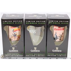 A SET OF 3 NEW GUINNESS MUGS