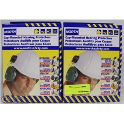 TWO BOXES OF NORTH CAP MOUNTED HEARING PROTECTORS