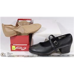 TWO PAIRS OF LADIES DANCE SHOES SIZE 6, 6.5