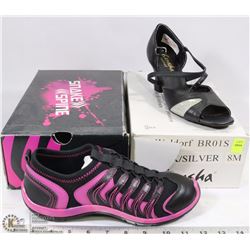 TWO PAIRS OF WOMENS DANCE SHOES SIZE 8