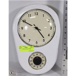 WALL MOUNT CLOCK & TIMER COMBO -