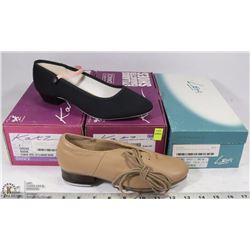 3 PAIRS OF DANCE SHOES SIZES 6.5,5.5,1
