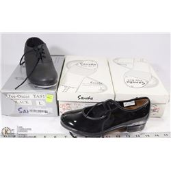 3 PAIRS OF DANCE SHOES SIZES L,L,M