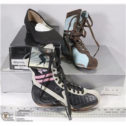 3 PAIRS OF DANCE SHOES SIZED 5,8,11.5