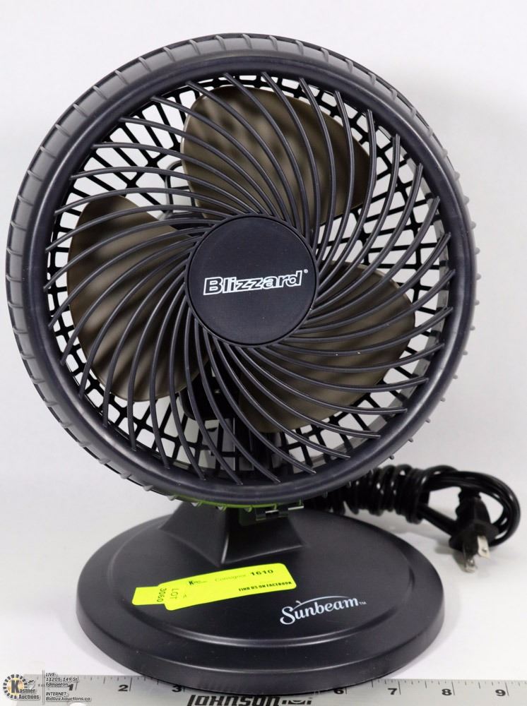 Sunbeam Table Fans SUNBEAM BLIZZARD OSCILLATING ELECTRIC FAN