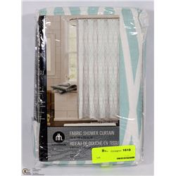 HOMETRENDS FABRIC SHOWER CURTAIN 70"X72"