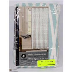 HOMETRENDS FABRIC SHOWER CURTAIN 70"X72"
