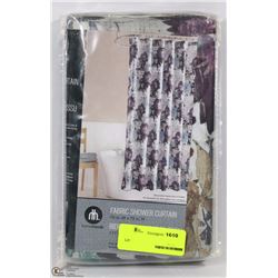 HOMETRENDS FABRIC SHOWER CURTAIN 70"X72"
