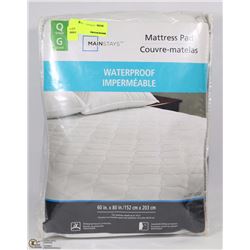MAINSTAYS WATERPROOF MATTRESS PAD SIZE QUEEN
