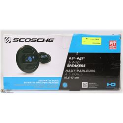 SCOSCHE 200PEAK WATT 3 WAY SPEAKER SET