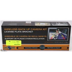 WIRELESS BACK UP CAMERA KIT LICENSE PLACE BRACKET