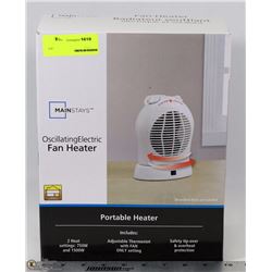 MAINSTAYS OSCILLATING ELECTRIC FAN HEATER