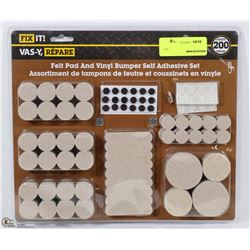 FIX IT 200PC FELT PAD & VINYL BUMPER SELF ADHESIVE