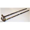 Image 1 : 2 HAND CARVED WOOD CANES