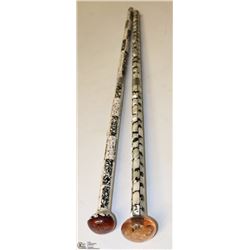 2 ENAMEL & METAL CANES