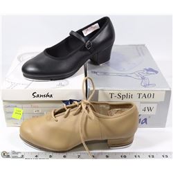 2 PAIRS OF DANCE SHOES , SIZE 4