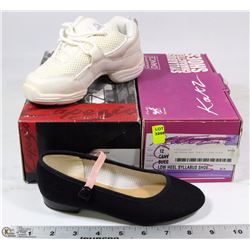 2 PAIRS OF DANCE SHOES , SIZE 12