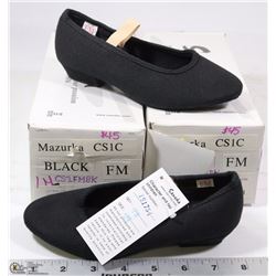 2 PAIRS OF DANCE SHOES , SIZE FM
