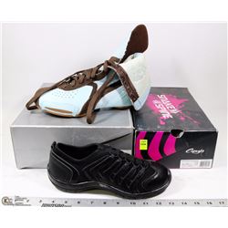 2 PAIRS OF DANCE SHOES , SIZE 8