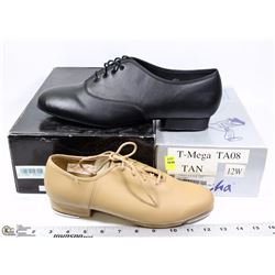 2 PAIRS OF DANCE SHOES , SIZE 12