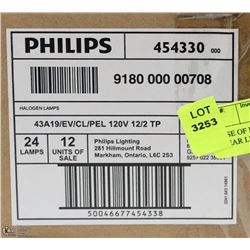 CASE OF PHILIPS ECOVANTAGE CLEAR LIGHT BULBS