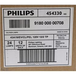 CASE OF PHILIPS ECOVANTAGE CLEAR LIGHT BULBS