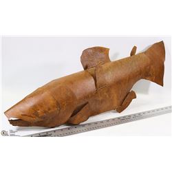 HANDMADE METAL RUSTIC WALL MOUNTABLE FISH HEAD