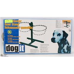 NEW DOG IT XL BOWL AND STAND