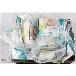 BOX OF NEW BORN DIAPERS