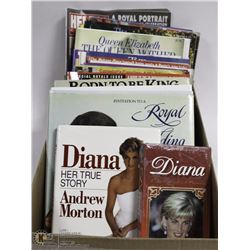 BOX OF PRINCESS DI COLLECTIBLES BOOKS,MAGAZINES