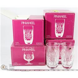 ESTATE COLLECTION OF 16 HUNGARIAN PINWHEEL CRYSTAL