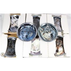 COMPLETE SET OF 8 BRADFORD EXCHANGE  WOLF PLATES