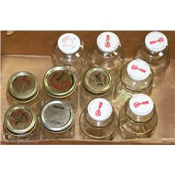 FLAT OF VINTAGE CANNING JARS