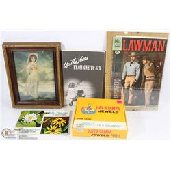 LOT OF ANTIQUE COLLECTIBLES: 1961 LAWMAN #7 COMIC,