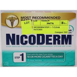NICODERM STEP 1 - 7 CLEAR PATCHES