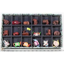 FLAT OF RED ROSE FIGURINES