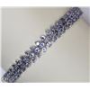 Image 1 : STERLING SILVER TANZANITE TENNIS BRACELET