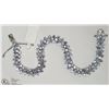 Image 3 : STERLING SILVER TANZANITE TENNIS BRACELET