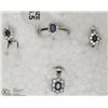 Image 1 : STERLING SILVER EARRINGS, RING & PENDANT SET