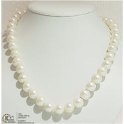 FRESHWATER PEARL NECKLACE W/ ST.SILVER  CLASP