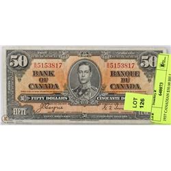 1937 CANADIAN $50.00 BILL