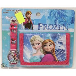 TWO DISNEY FROZEN WATCH AND WALLET COMBOS