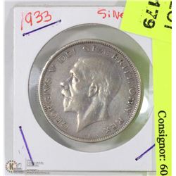 1933 SILVER 1/2 CROWN