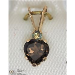 10KT YELLOW GOLD HEART SHAPED PENDANT