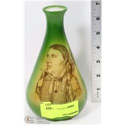 HAND PAINTED NATIVE VASE