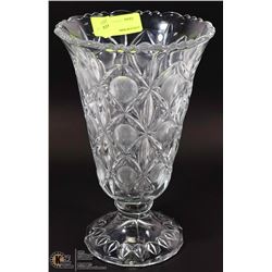 LARGE CUT GLASS VASE
